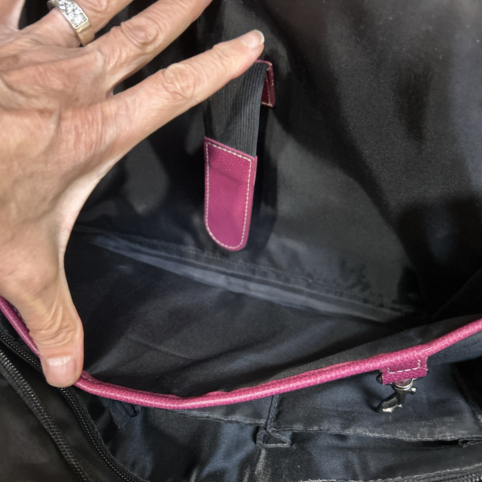 Jack Georges Messenger Bag Briefcase PinkLaptop Work Leather Shoulder Strap USA