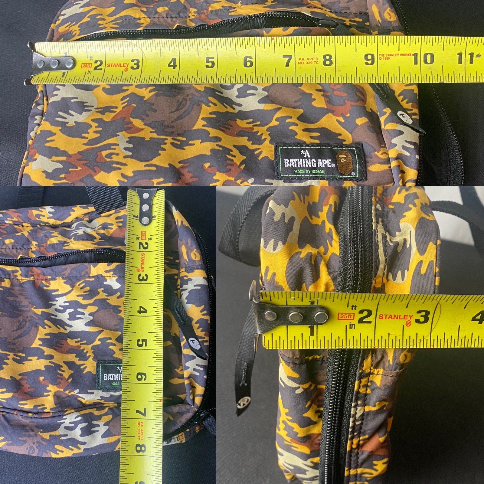 A Bathing Ape (Bape) Orange Animal Print Toiletries Bag 100% Authentic Rare