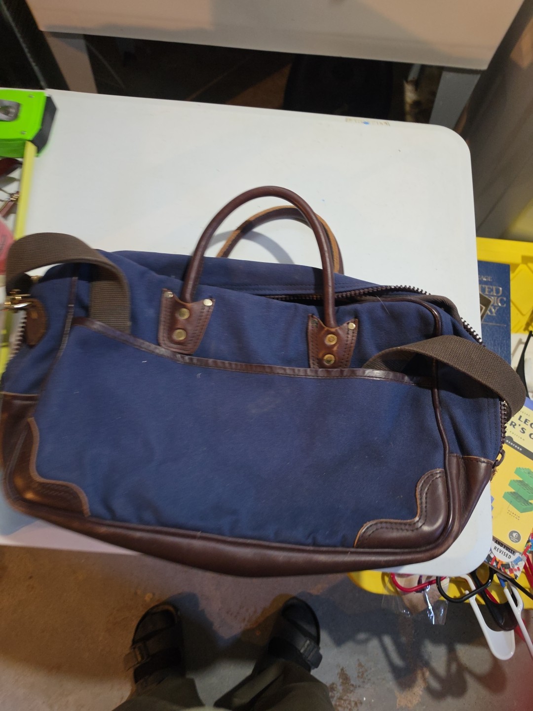 *Duluth Pack Bag Navy Canvas Travel Duffel Weekender Everyday bag