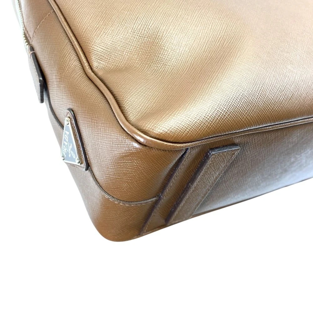 PRADA Business Bag Briefcase Handbag Triangle Logo Vs0305 Saffiano Leather Japan