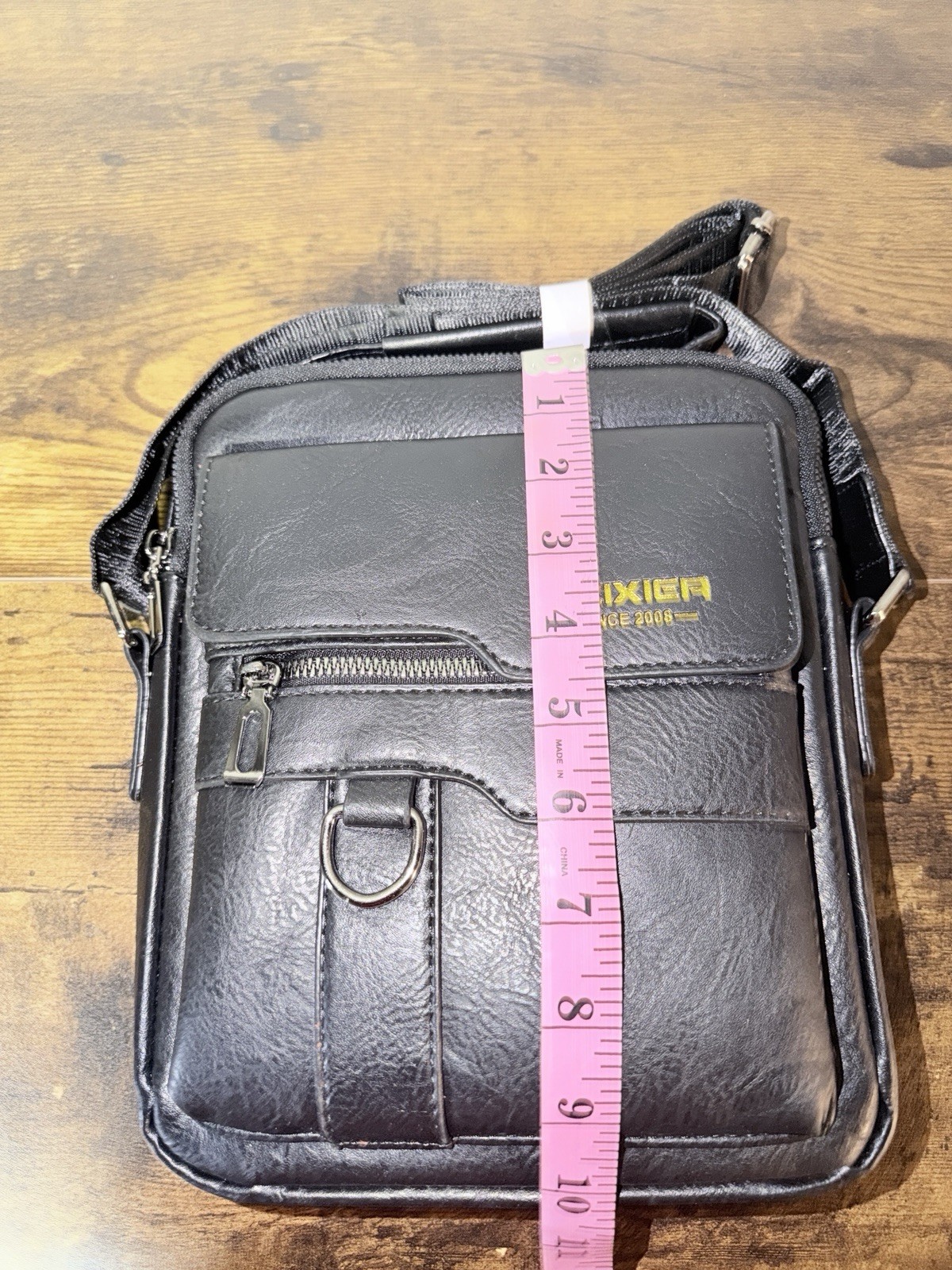 NWT! WEIXIER Men’s Crossbody Shoulder PU Leather Messenger Bag – Black