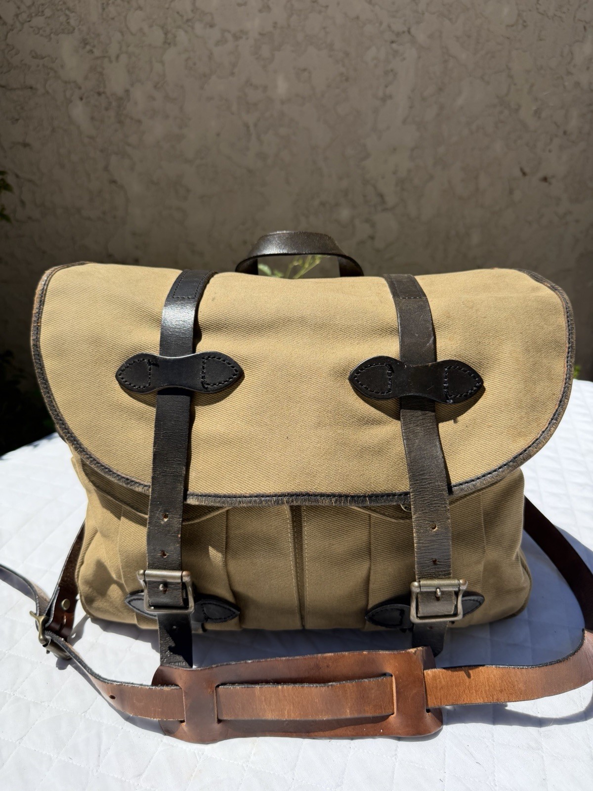 Vintage Filson 240 Talon-Era Small Carry-On Rugged Twill Tan Zipper Field Bag