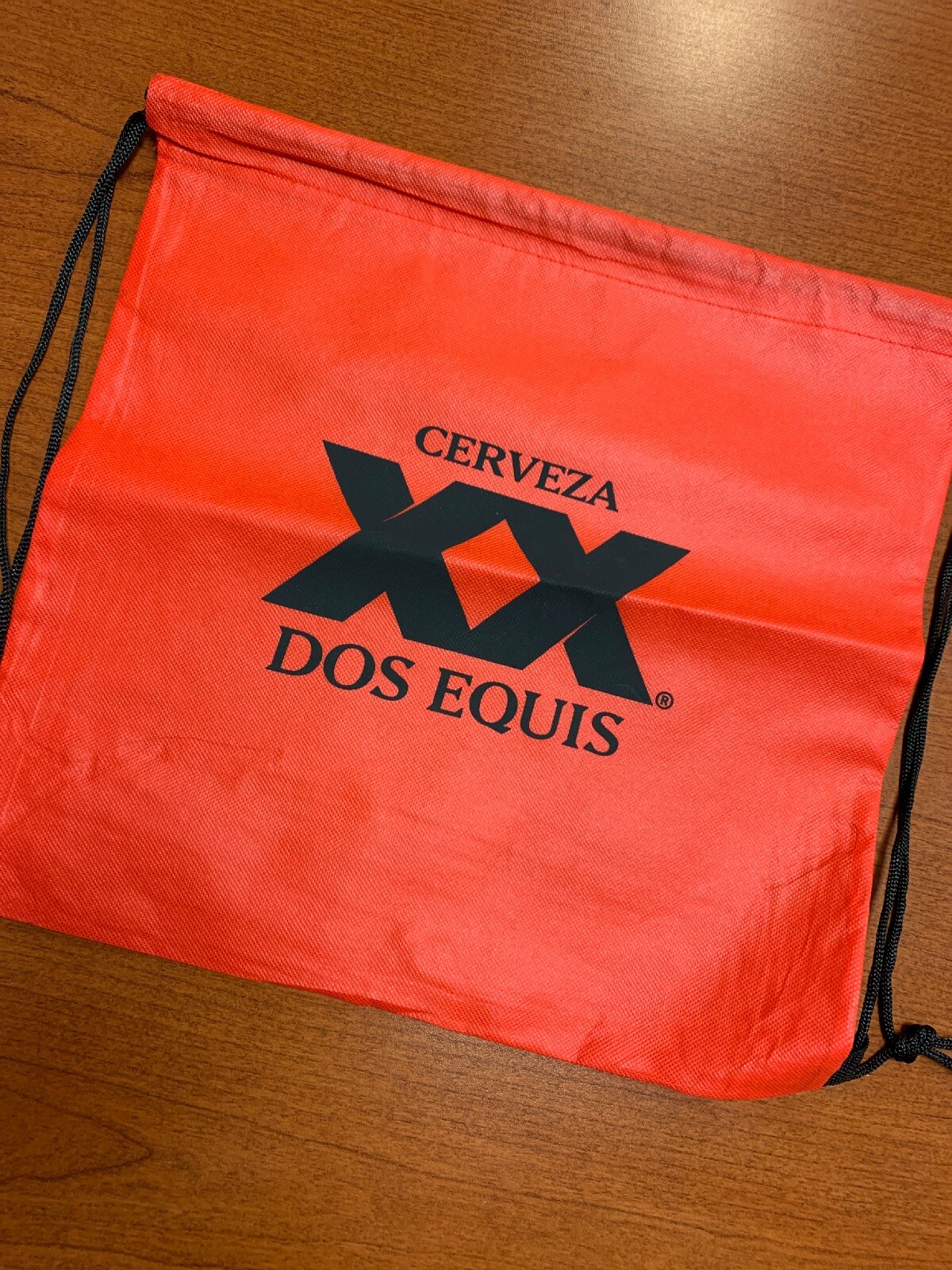 Cerveza Dos Equis XX Red Black String Drawstring Back Pack Cinch Sack Tote Bag!!