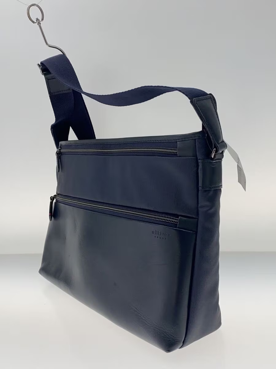 ultima TOKYO Dino Shoulder Bag in Solid Leather (NVY)