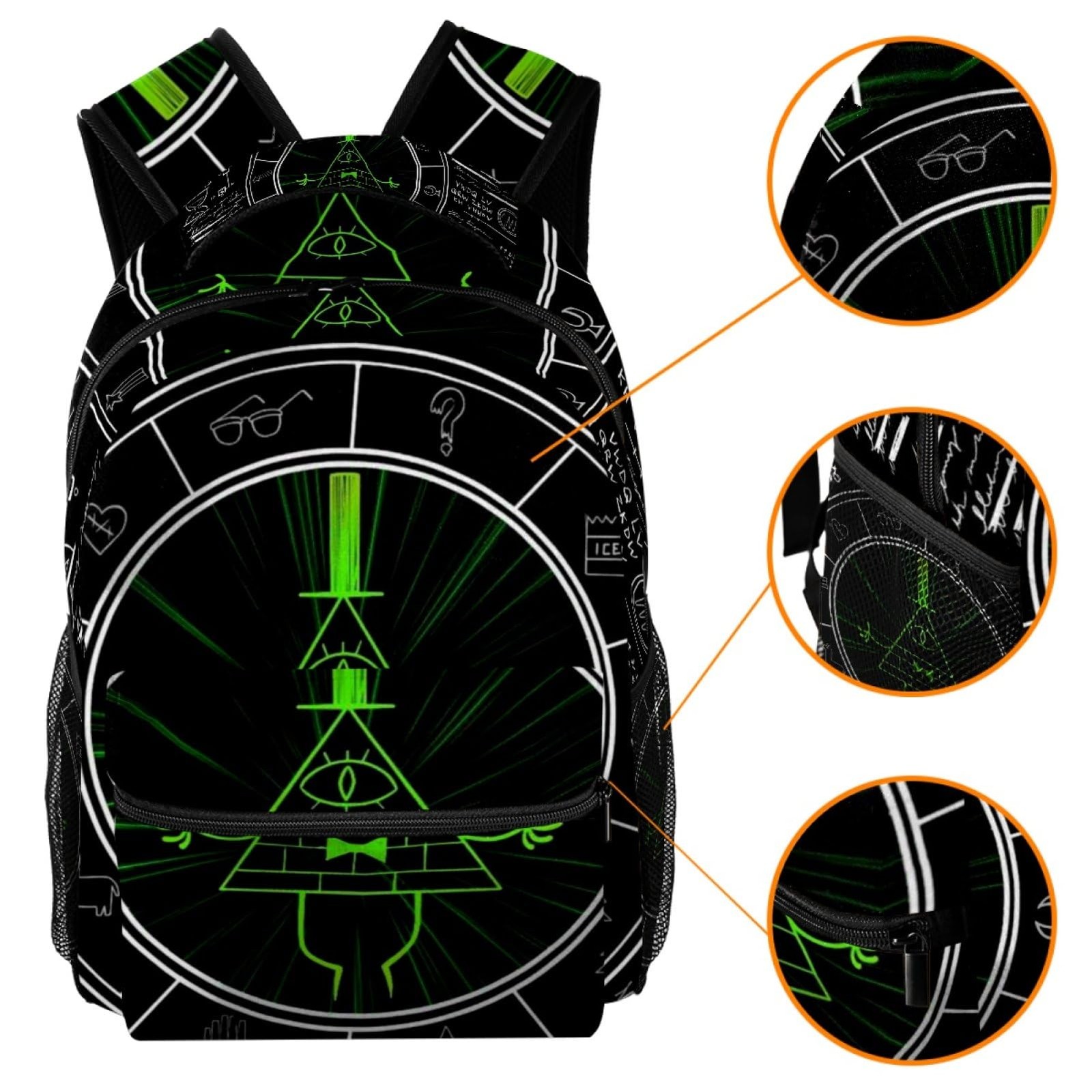 School Backpack for Girls Boys, Bill Cipher Elementary School Bags Lightweigh…