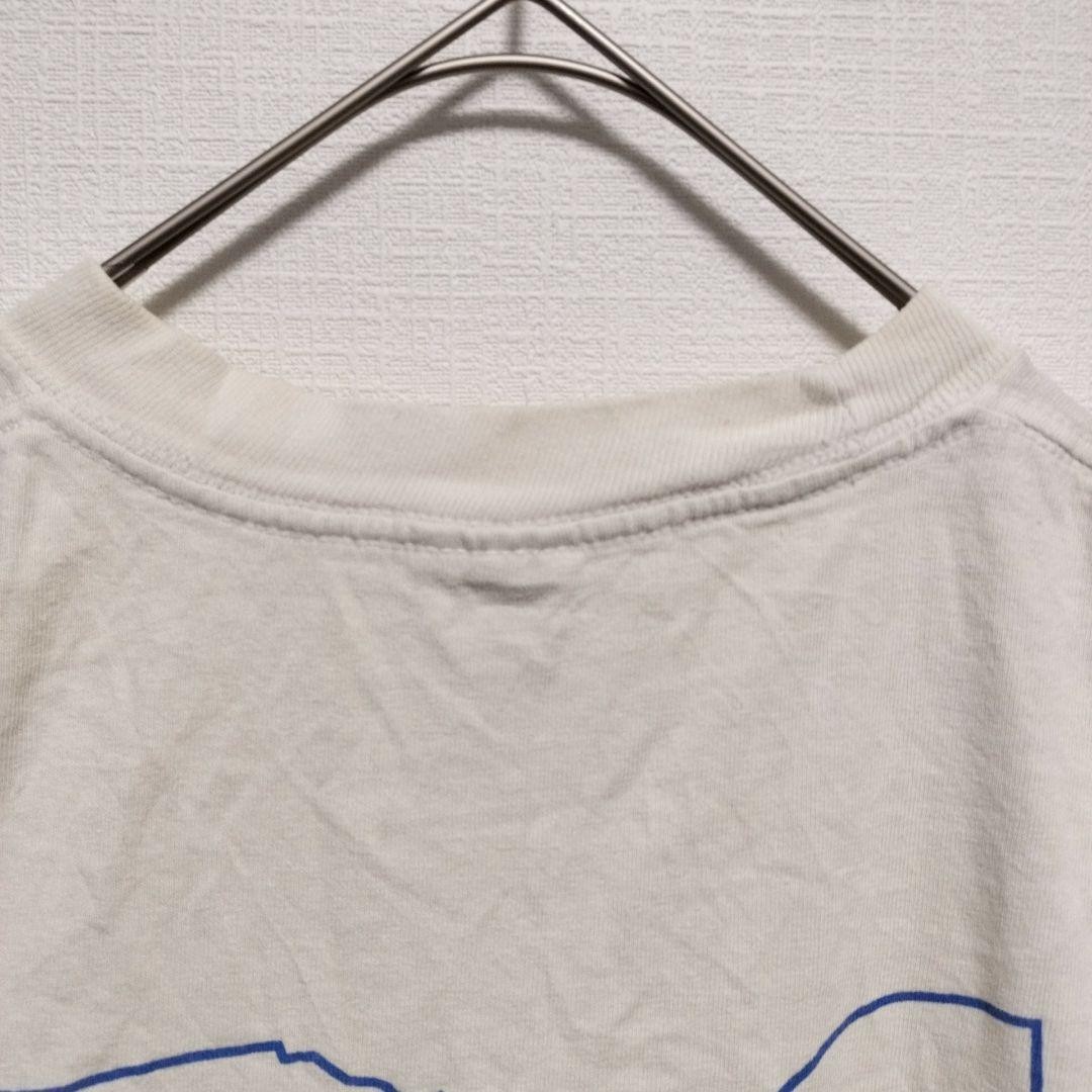 Jerseys Fish Print Crew Neck Short Sleeve Cut and Sewn M White Cotton Souvenir