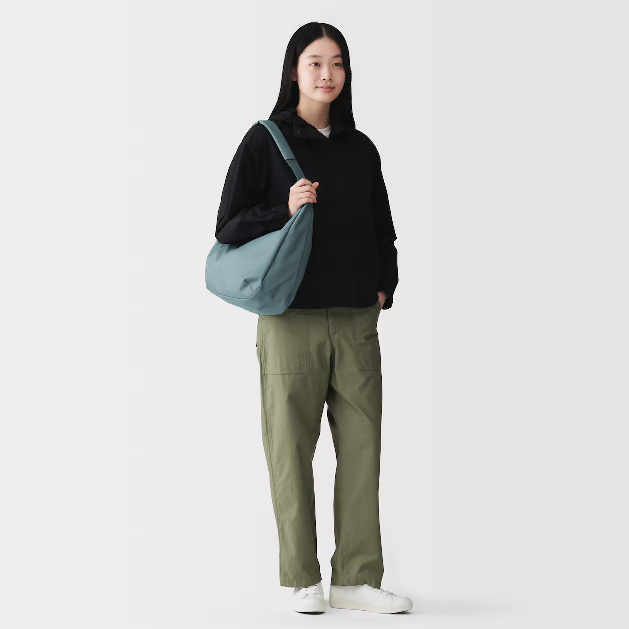 MUJI Water-Repellent 2-Way Shoulder Bag 17-Litter Sling Crossbody Unisex NWT