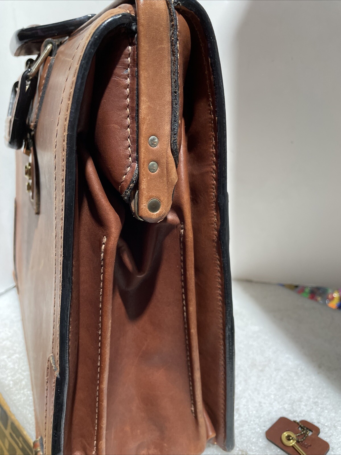 Schlesinger Brown Leather Briefcase