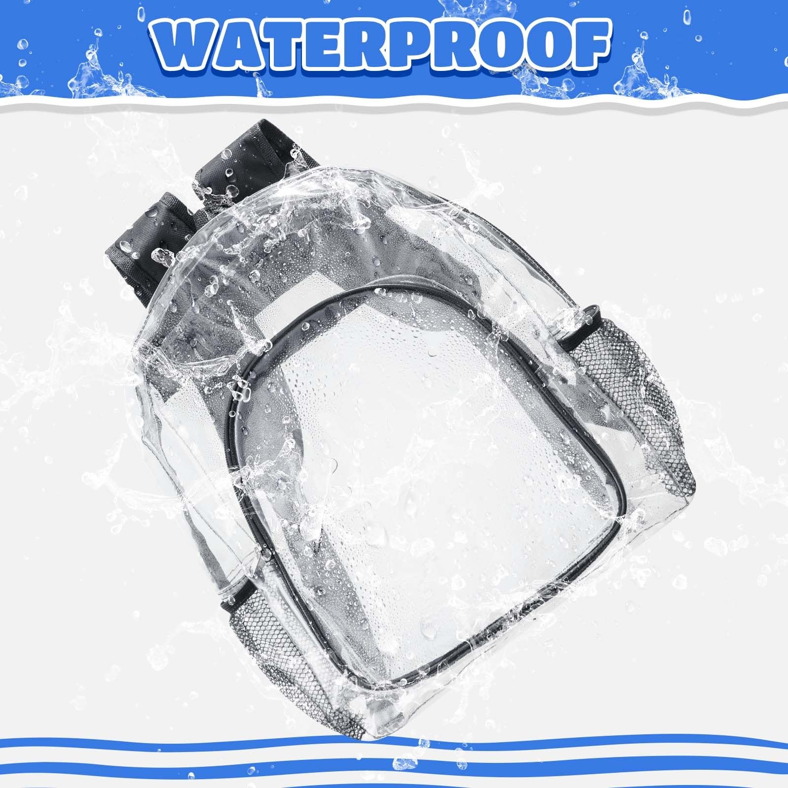 Clear Backpack 15x11x5 Inches 6 Pcs Heavy Duty PVC for Stadium Events