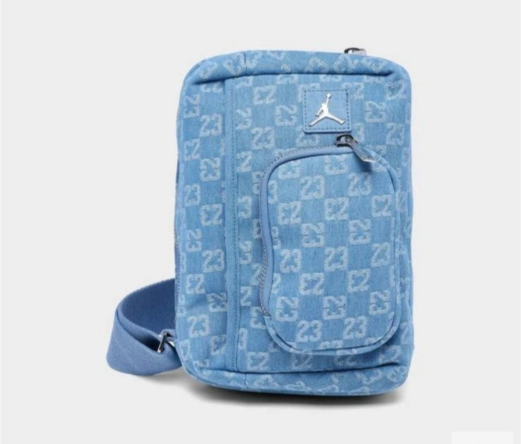 Jordan Monogram Denim Crossbody Bag 23 Logo MA9062-571 Limited Edition New