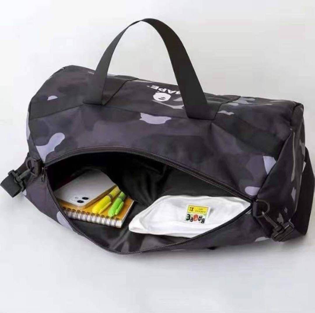 A BATHING APE BAPE Black CAMO Duffel Bag SPRING Collection 2022 book appendix