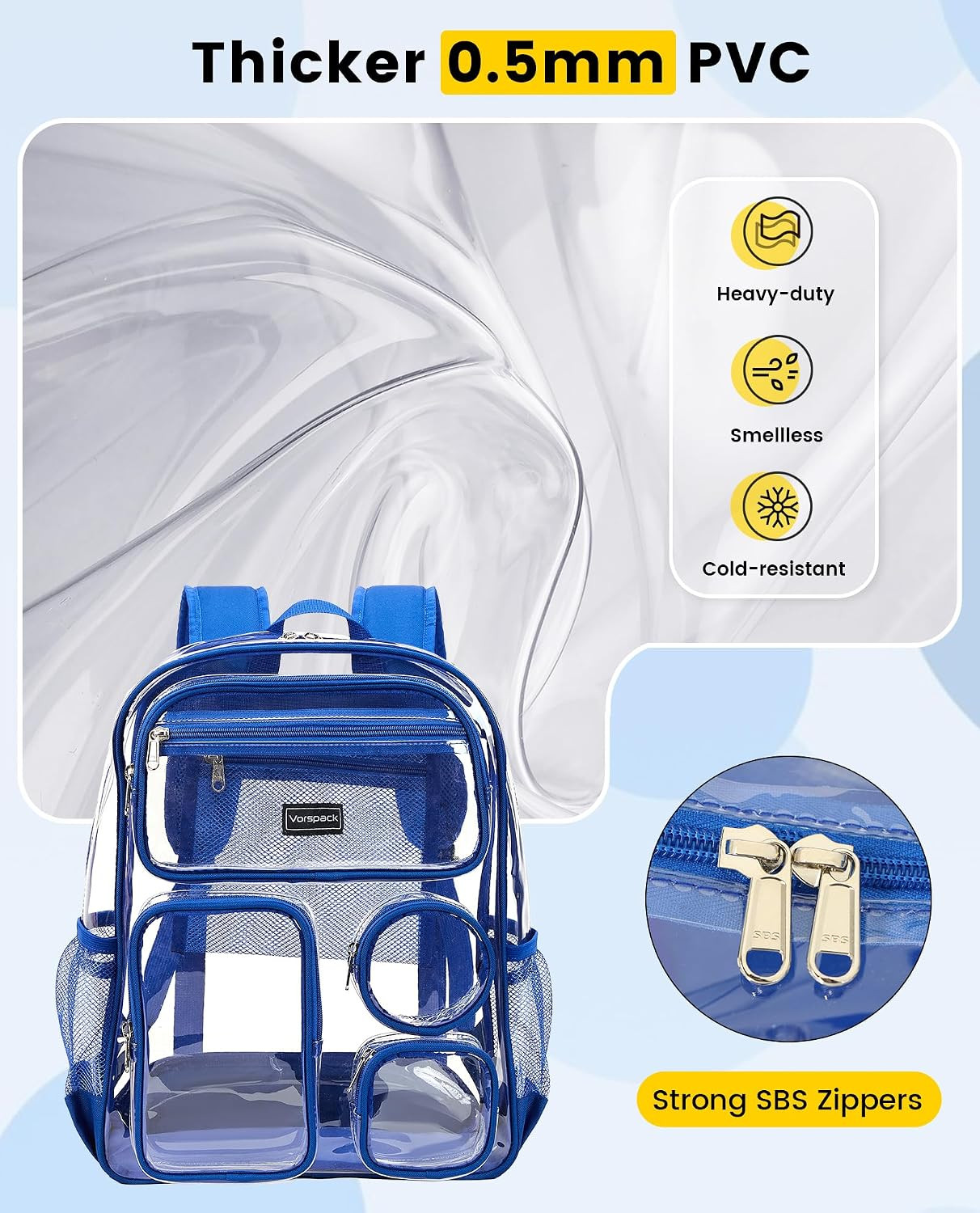 Clear Backpack Heavy Duty – Clear Backpacks for School Large Transparent Bookbag