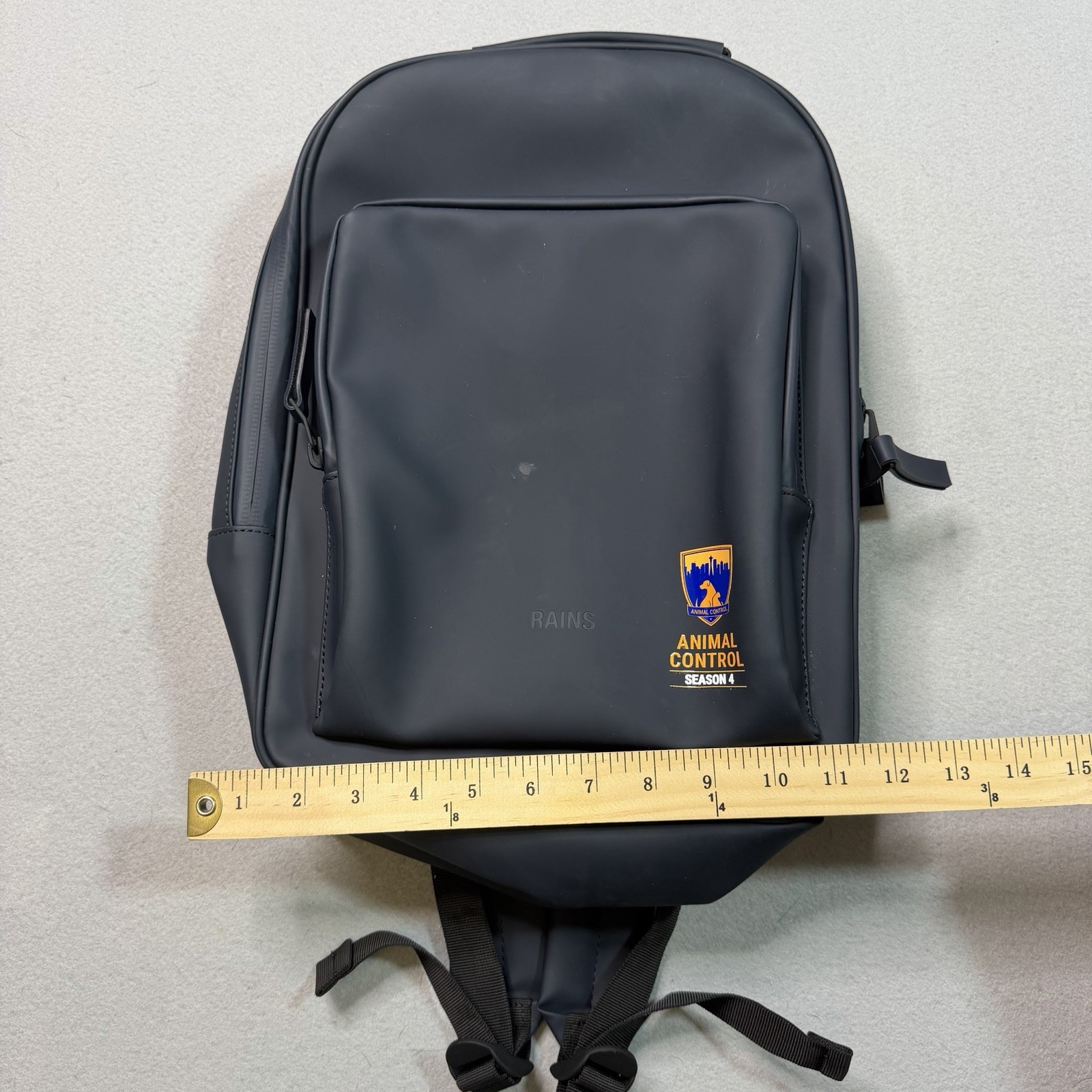 Rains Travel Matte Black Backpack Animal Control Season 4 Fox