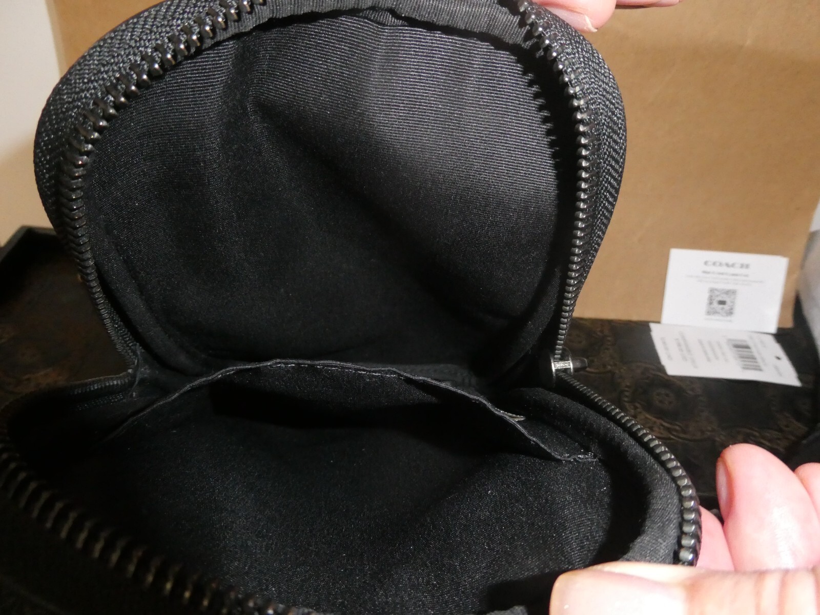 Authentic Coach Aden Charcoal Black Crossbody in Signature Canvas CO912