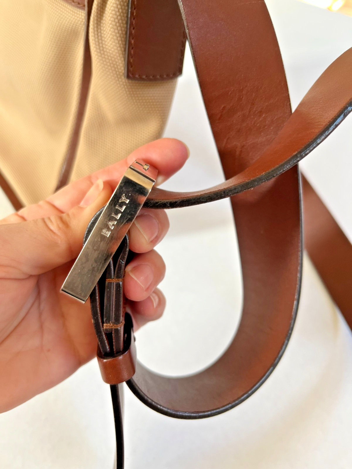 Bally Men’s Leather & Canvas Crossbody Messenger Bag