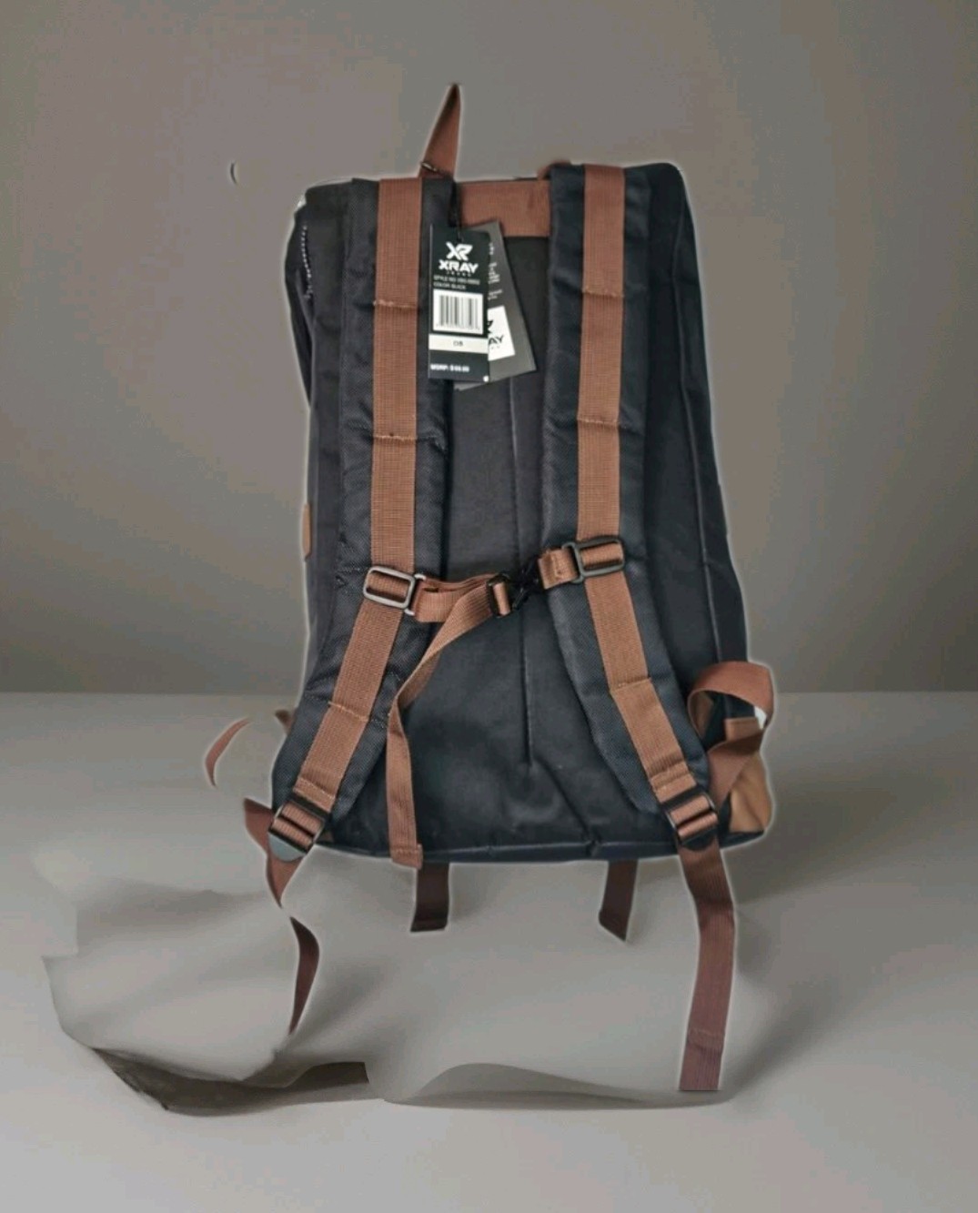 X-Ray X-Large Backpack Black/Brown Adjustable Straps Lots Of Pockets Very Nice