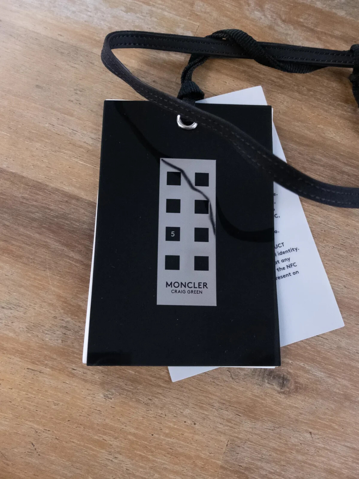 (NO CUSTOMS TAX) MONCLER Genius 5 Craig Green black nylon neck bag logo quilting