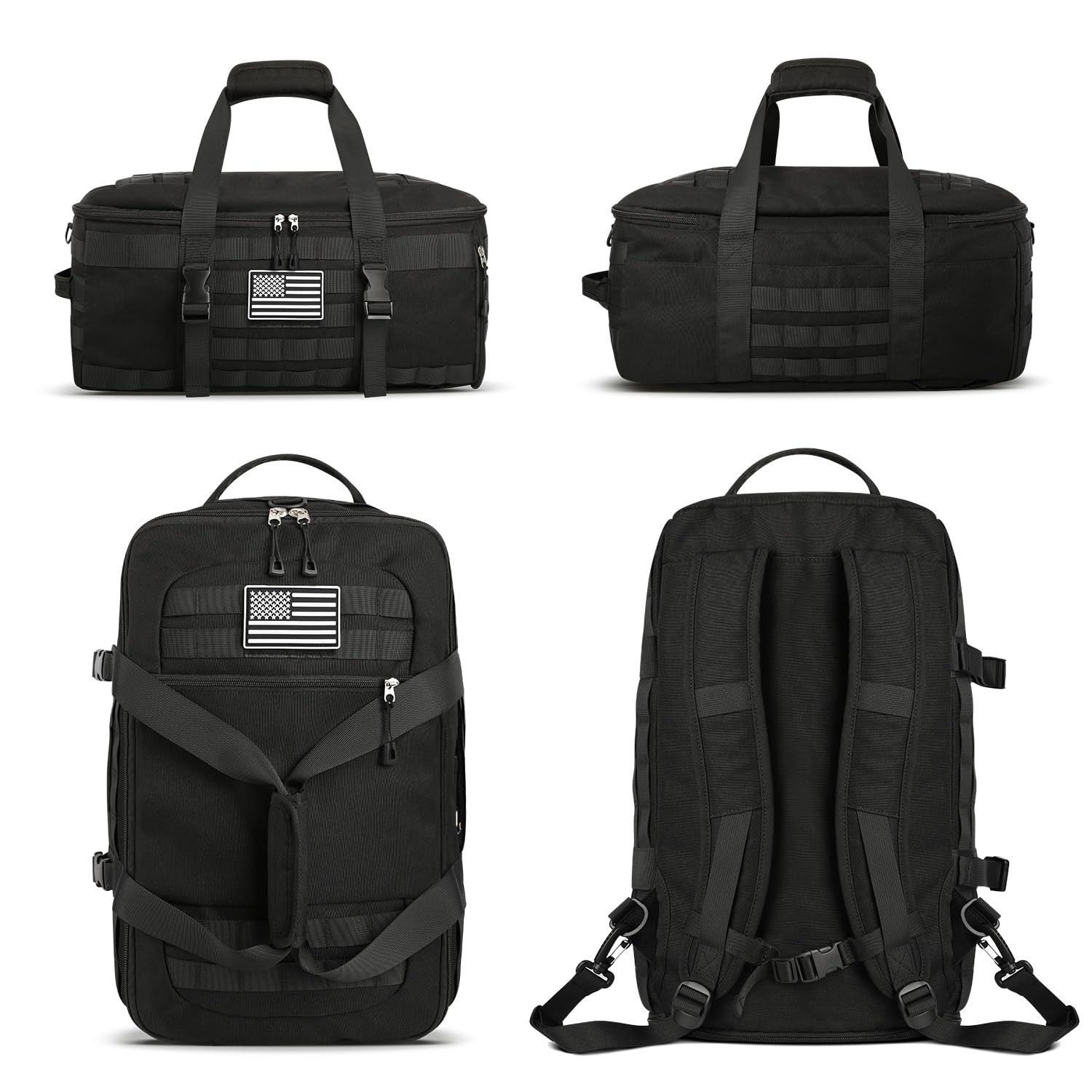 Gym Bags for Men Women, Tactical Duffle Bag Backpack with Shoe Compartment, 3…
