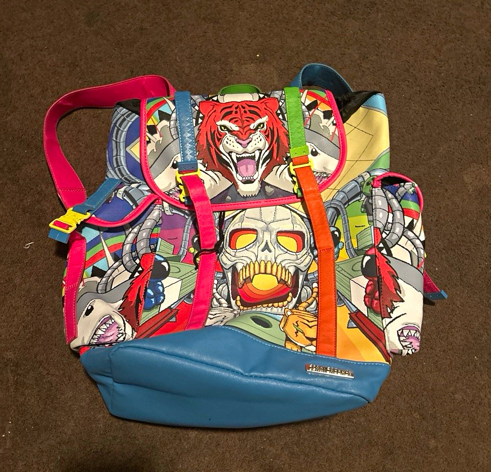 Sprayground Limited Edition Graphic Print Backpack Tiger Shark