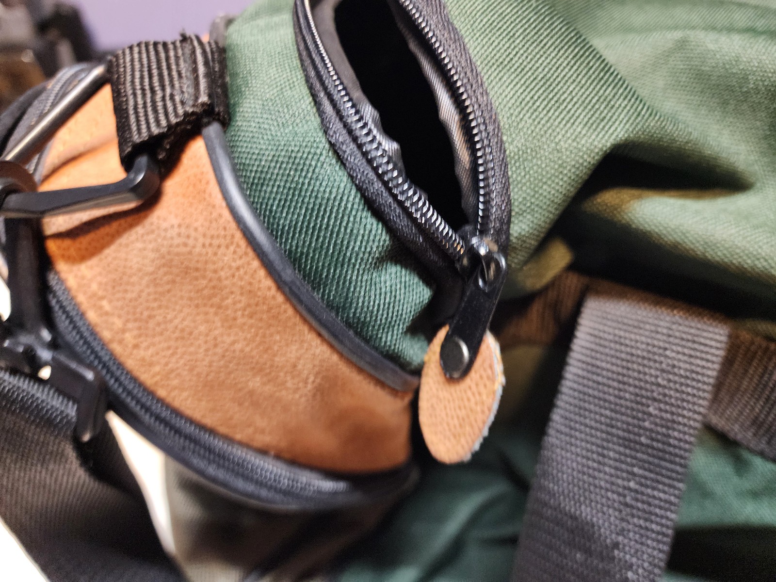 Jeep Duffle Bag Vintage 90s Patch Logo Travel Equipment Green And Tan