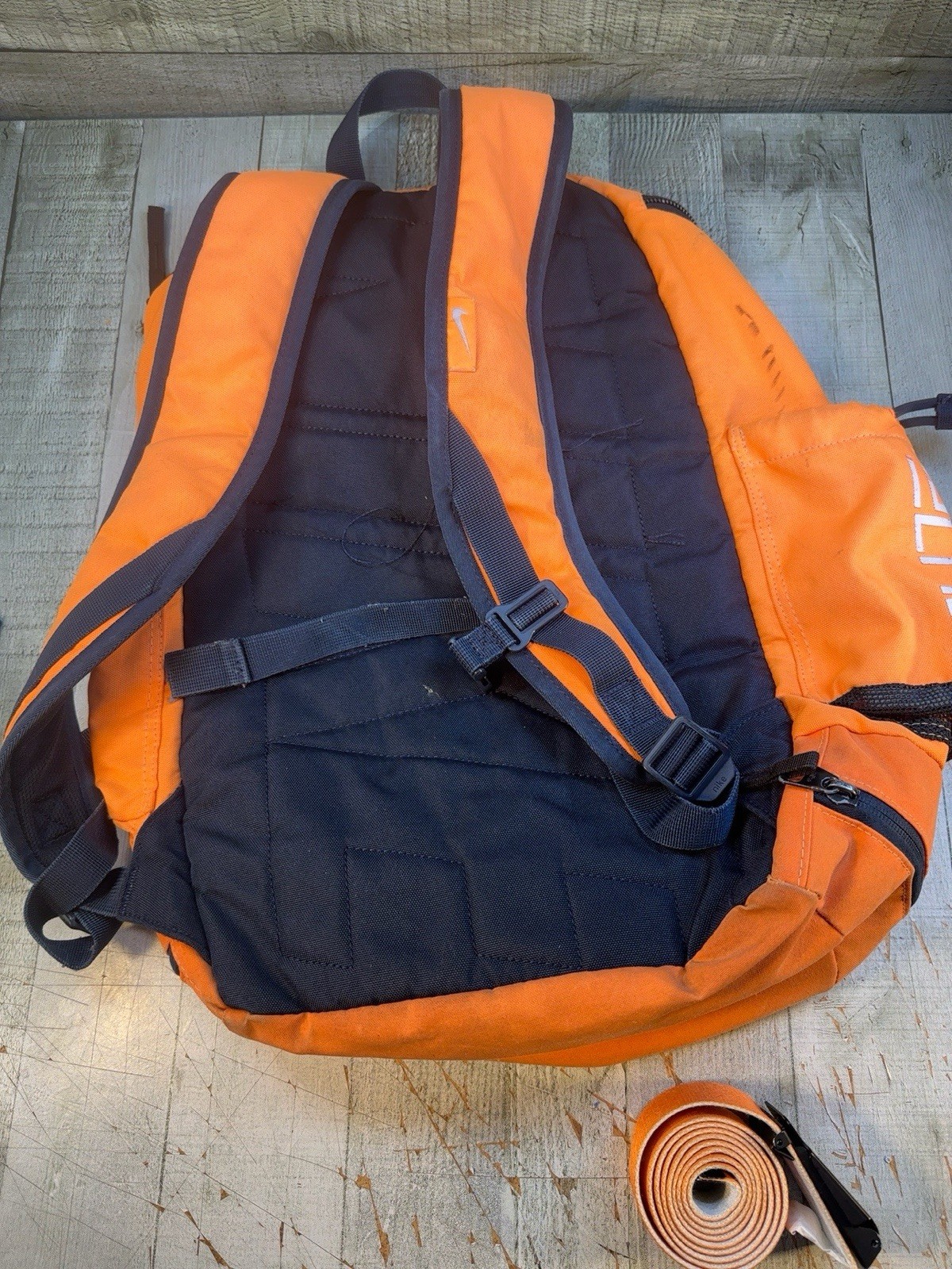 Nike Just Do It Orange Backpack + Matching Web Belt Bundle