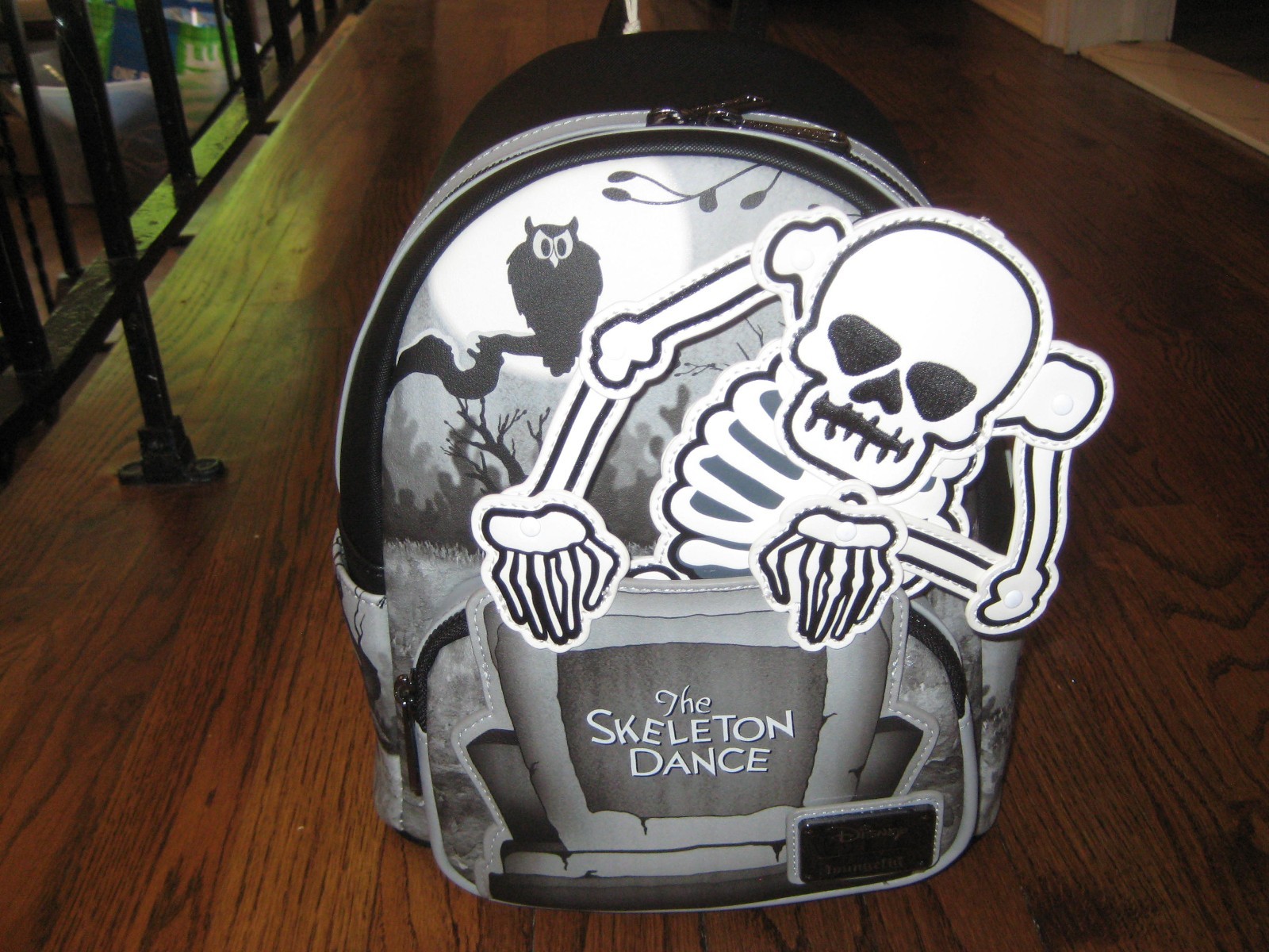 Loungefly Disney The Skeleton Dance 95th Anniversary Glow Mini Backpack-New!