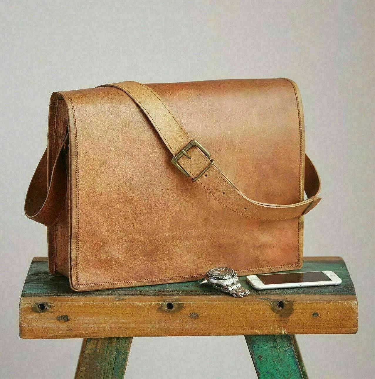 Bag Original Camel Leather Messenger Men Laptop Bag Briefcase Bag Shoulder Bags