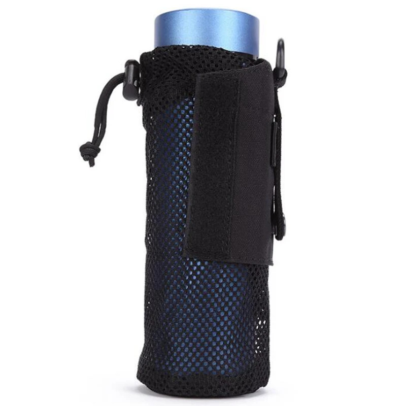 Tactical Molle Water Bottle Holder Outdoor Cycling Hiking Mesh Storage Bag