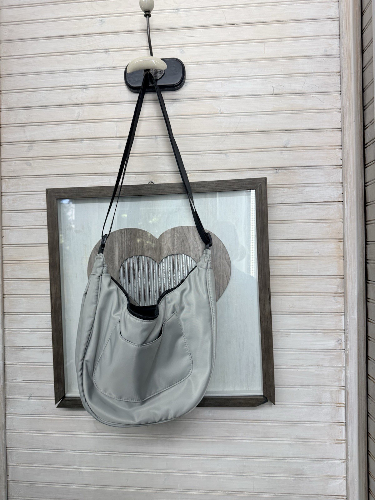 Original Use Gray Crescent Crossbody Sling Bag Adjustable Strap NWOT