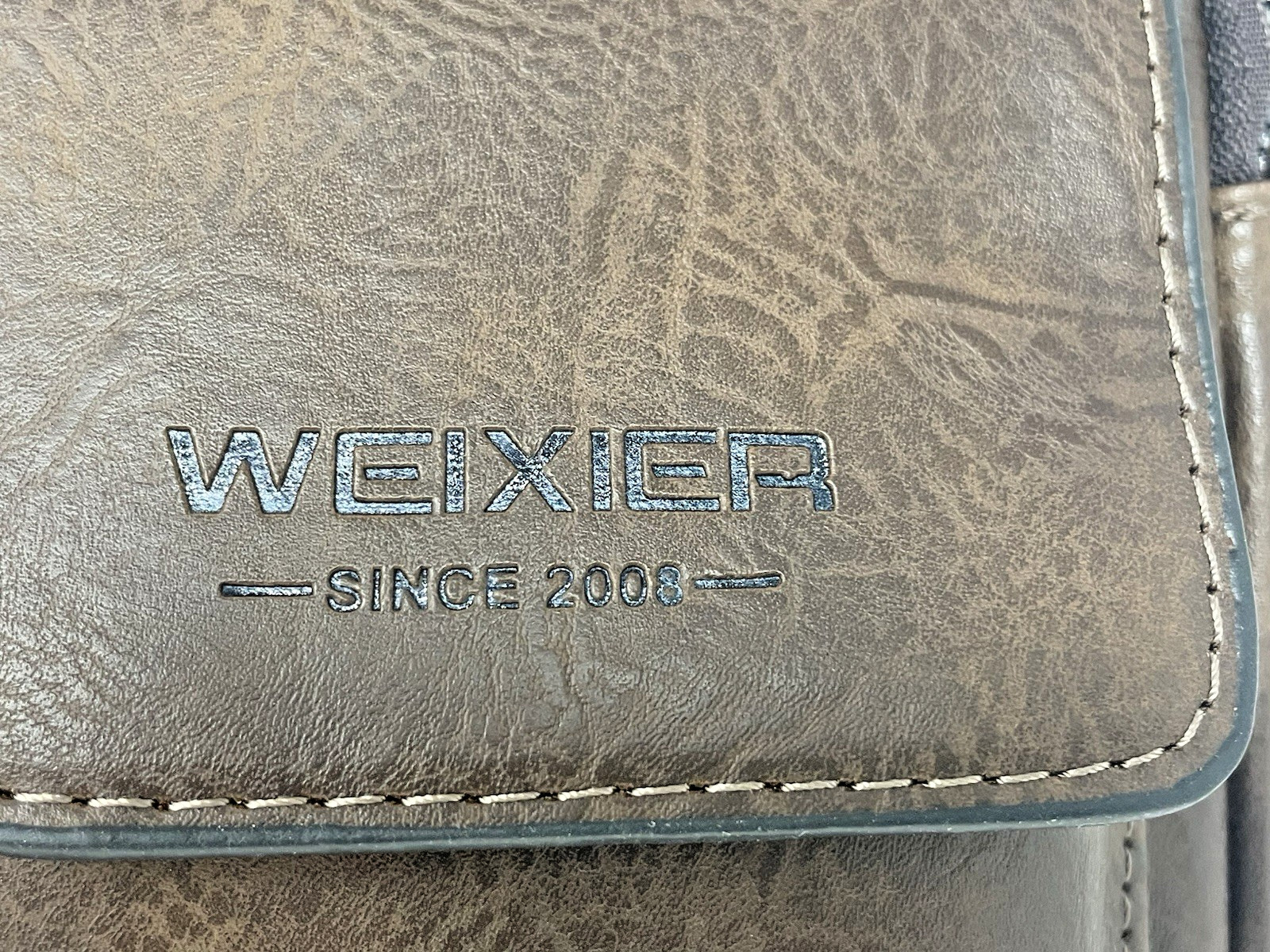 Weixier Brown PU Vegan Leather Crossbody Messenger Shoulder Bag 10 x 11.5″ New
