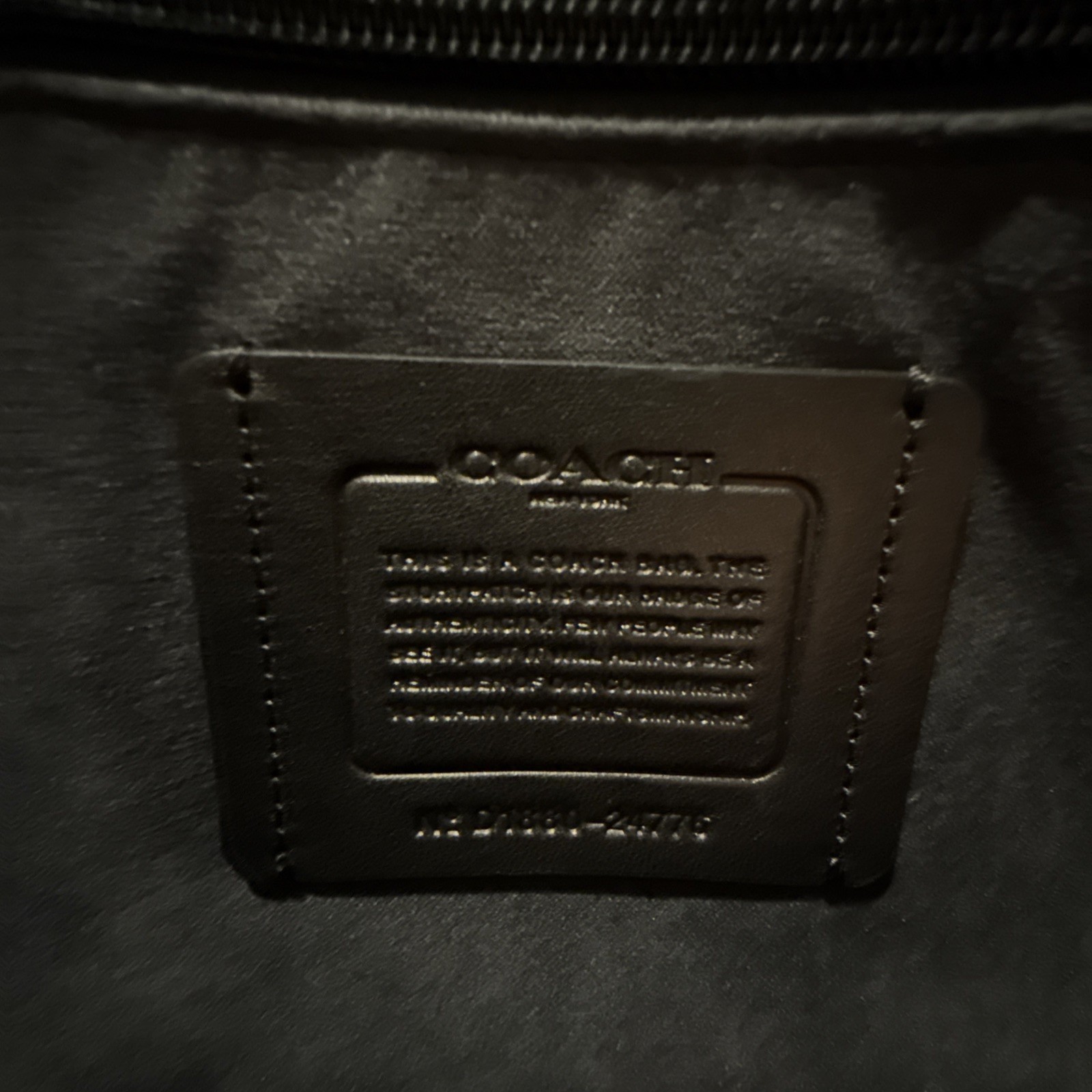 COACH Bag/Briefcase Men’s Leather Black 24776 Metropolitan Slim Vintage