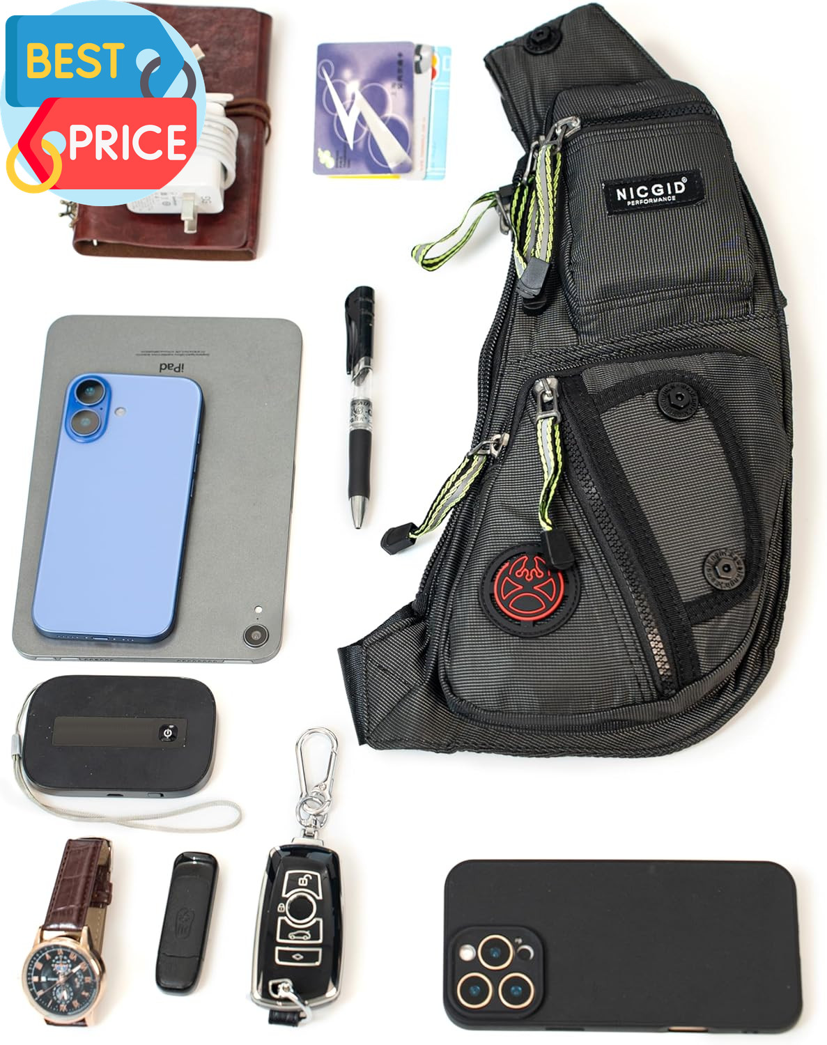 Sling Bag Chest Shoulder Backpack Crossbody Bags Casual Daypack for Men Women
