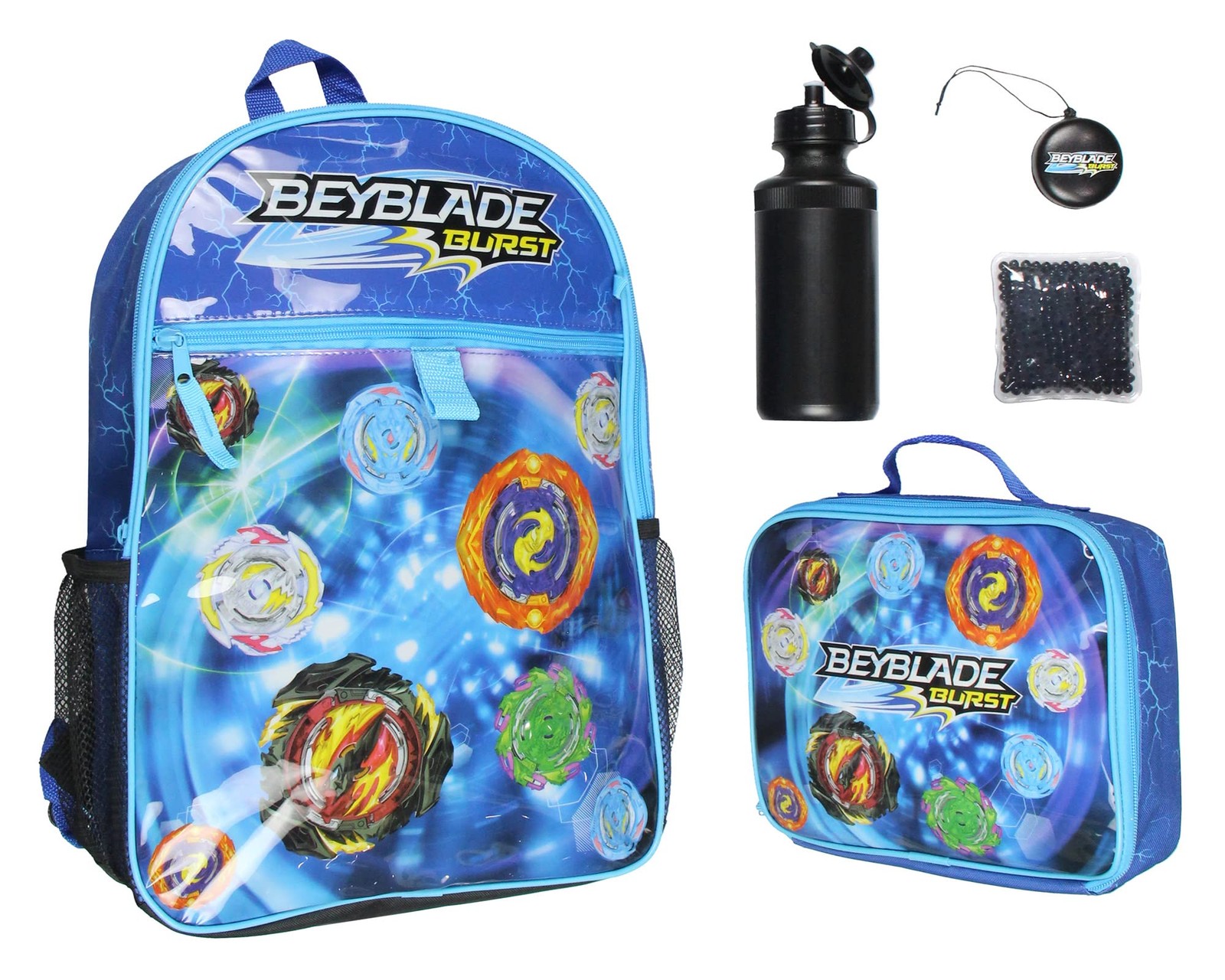 Burst TV Show 5 Piece Backpack Set with Lunch Box & Water Bottle, 16″ Kids
