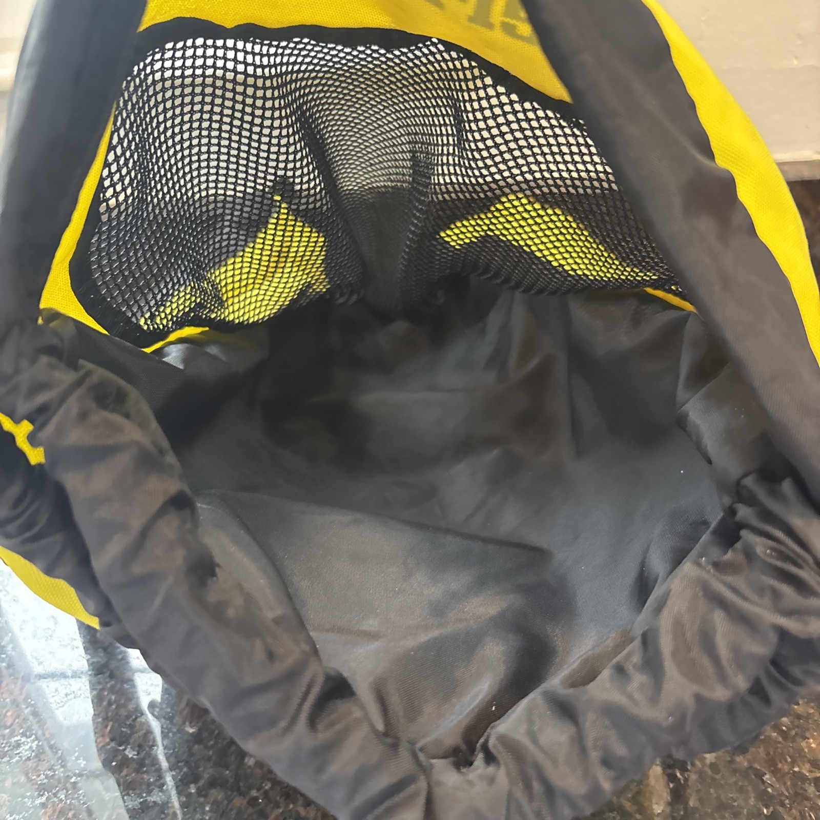 Ferrari Fila Book bag Neon Yellow Black Tie Strap Rare🔥🐎