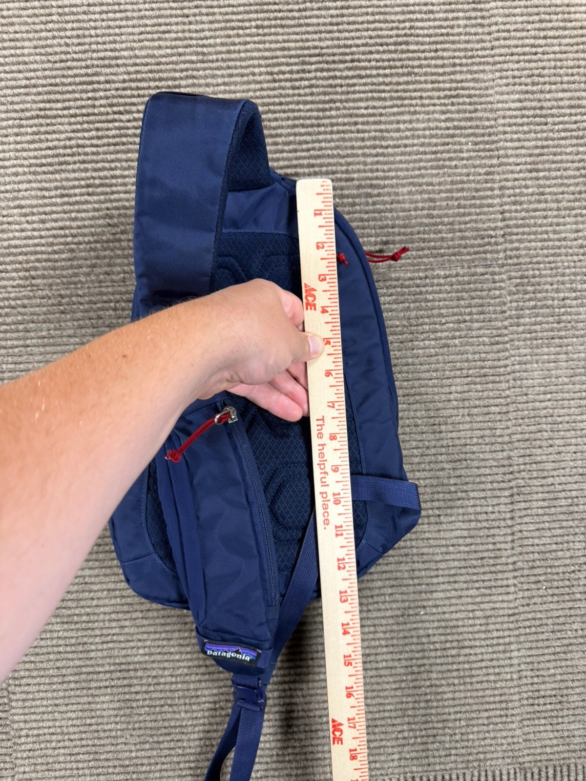 Patagonia Atom 8L Classic Red/ Blue Crossbody Sling Bag Backpack Hiking Travel