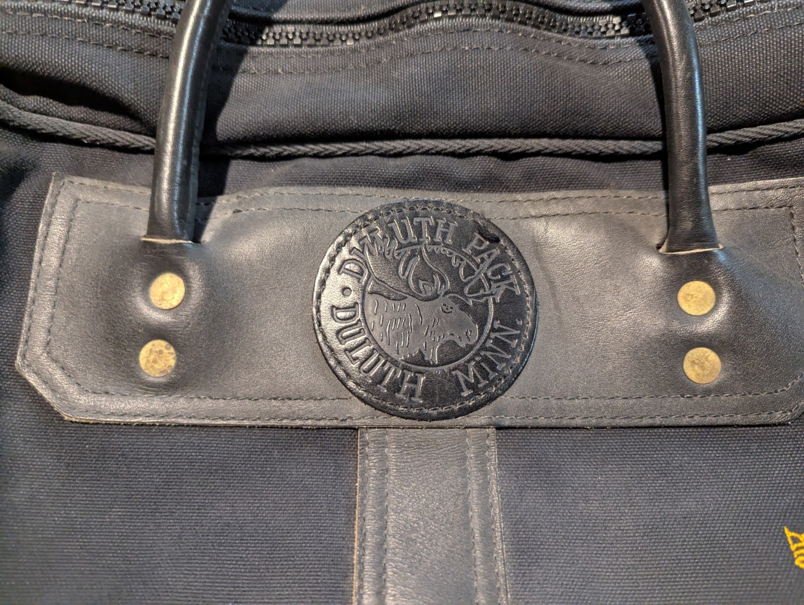 Duluth Pack Bag Black Leather Canvas Handmade In Minnesota Weekender Duffle