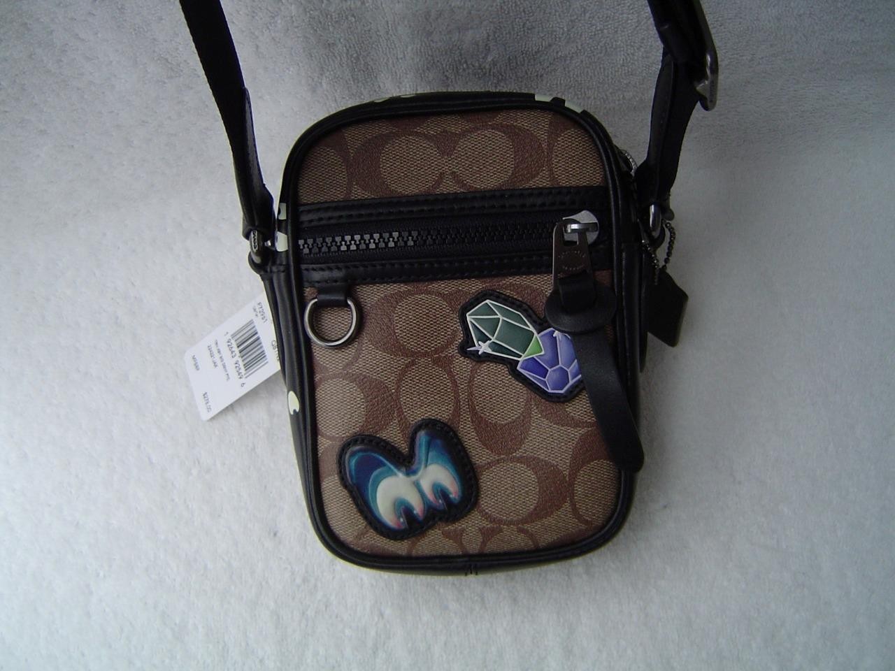 NEW AUTHENTIC COACH SIGNATURE DISNEY PATCHES TERRAIN CROSSBODY BAG#72951 UNISEX