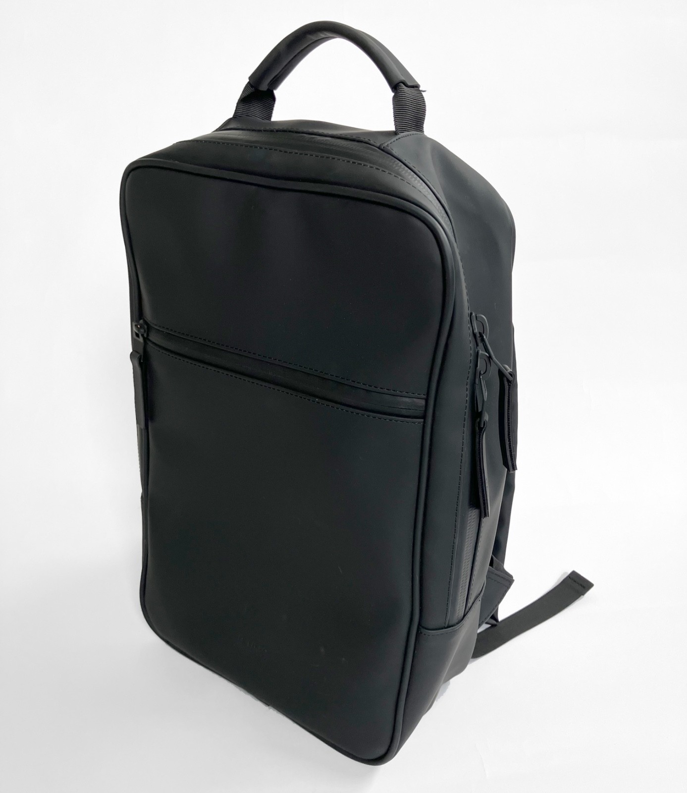 RAINS ® Book Daypack Large Black SKU 13680 WATERPROOF PU Fabric Fits 16″ Laptop