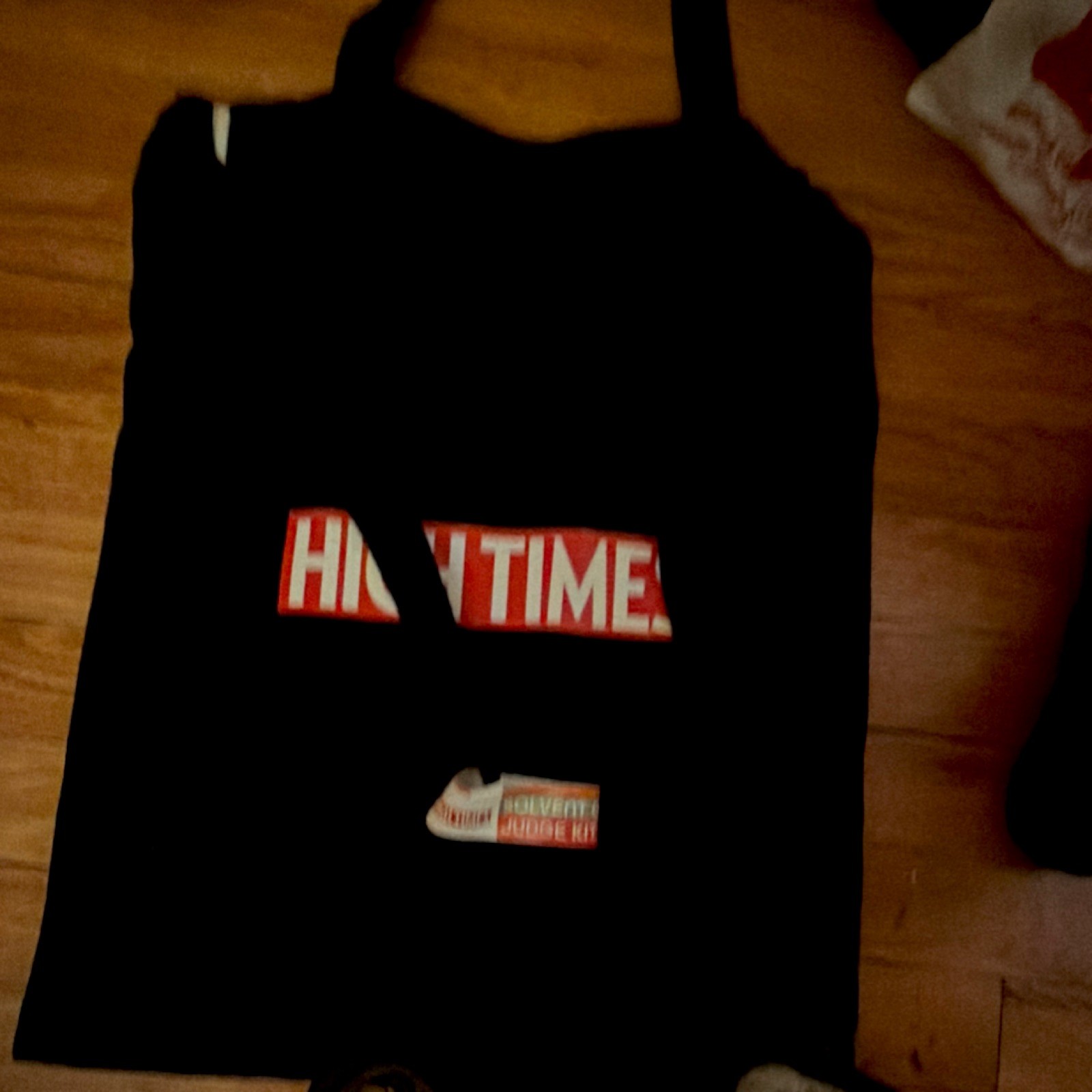 High Times Cannabis Cup 2023 Graphic Print Tote Bag Black Red White Yellow