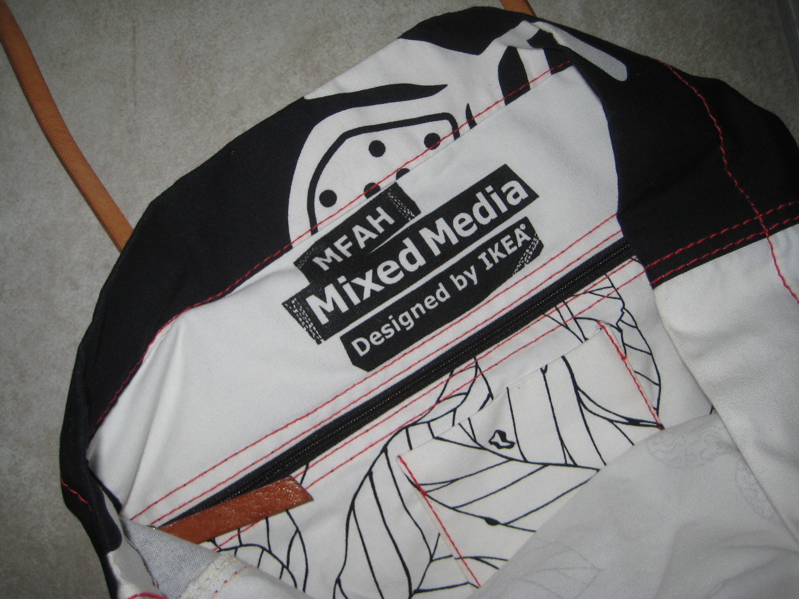 2012 Ali Rapp MFAH Houston Museum Mixed Media Ikea Artist Canvas Tote Bag USED