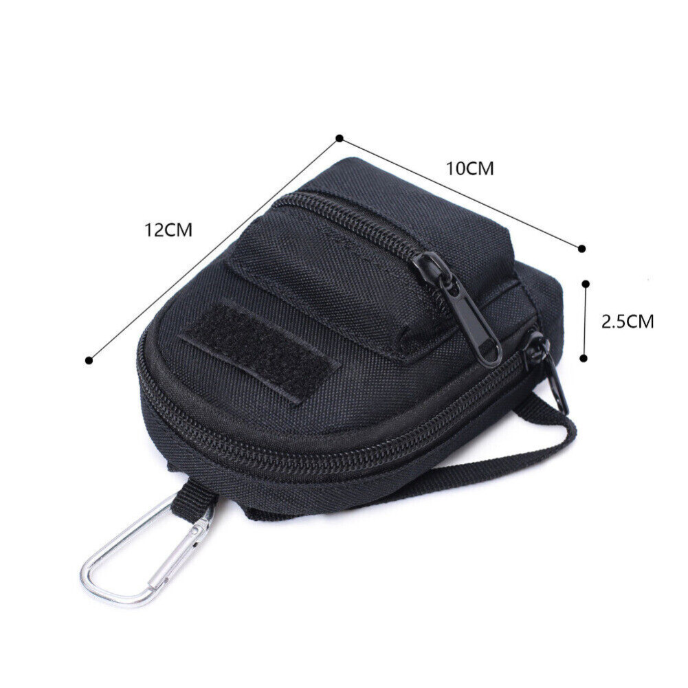 Tactical EDC Pouch Mini Coin Purse Bag Key Waist Pack + Key Hook Webbing Buckle