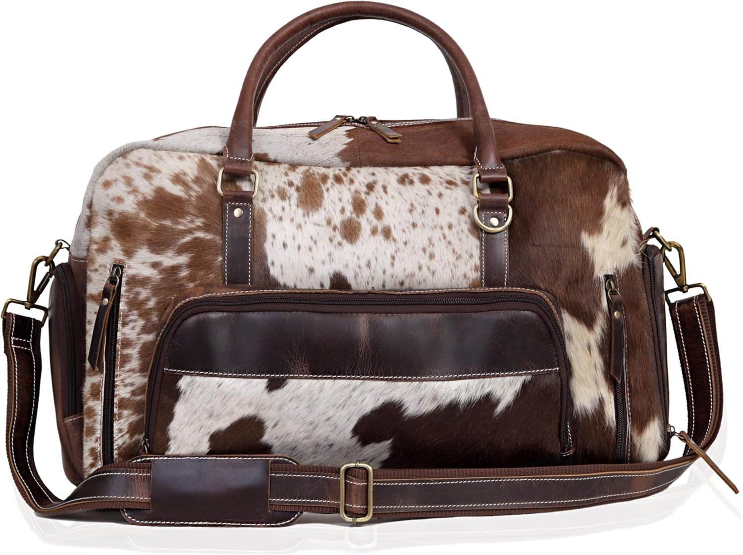 Genuine Leather Weekender Duffel Bag for Men & Women, 22 Inch