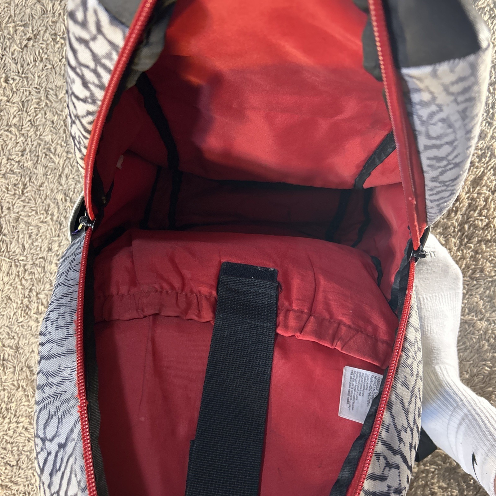 Jordan Backpack Black Grey Red White