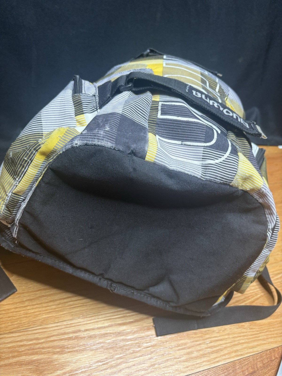 Burton Backpack Plaid Black Multicolor 18x15x7 Snowboard Skateboard School
