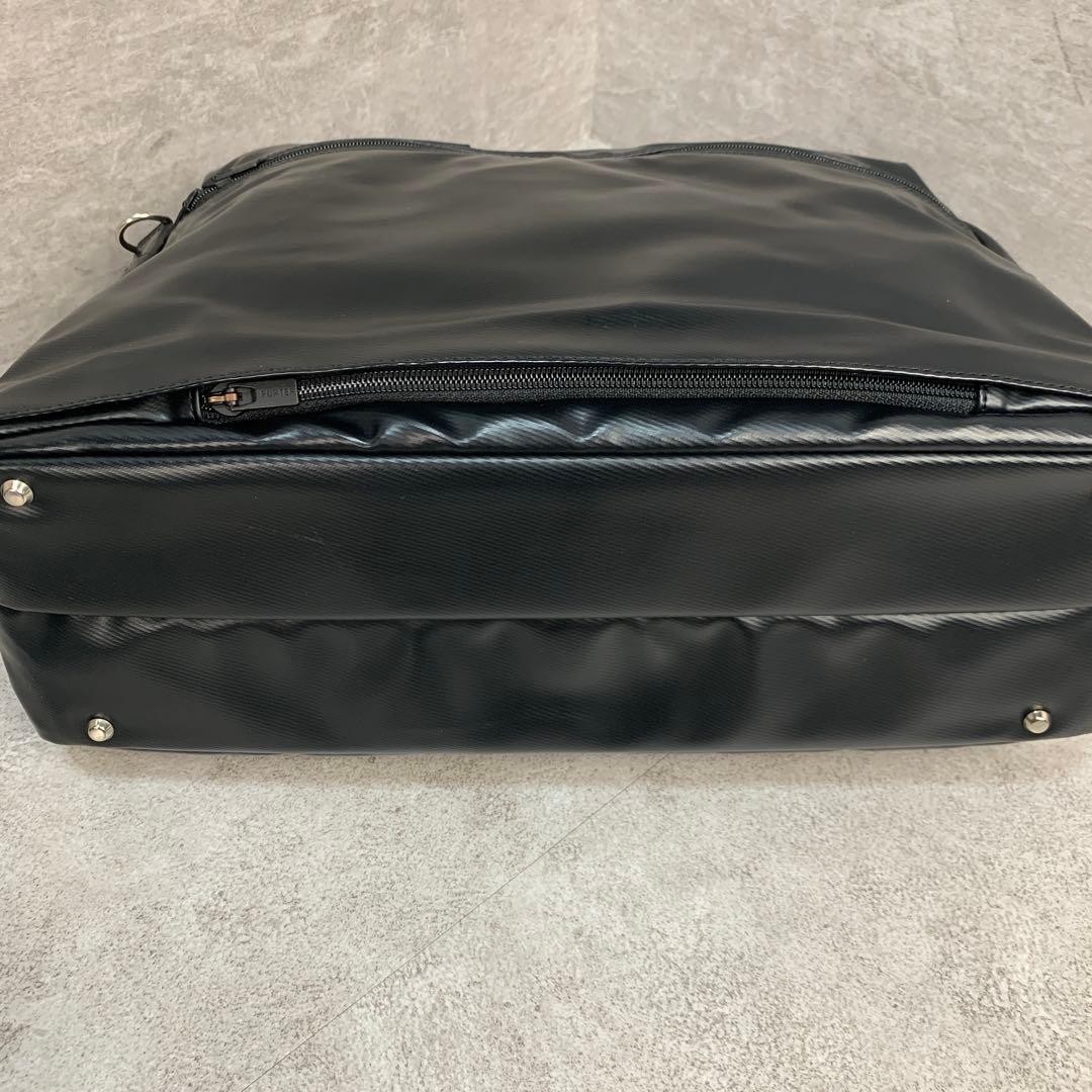 PORTER REAL 2WAY Briefcase Shoulder Bag PVC Black 42cm Japan