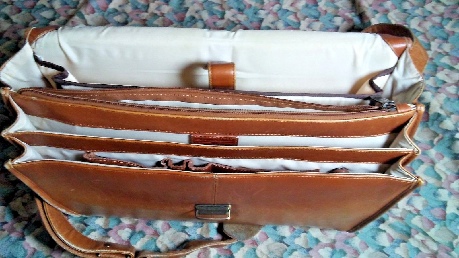 CLAIRE CHASE LAPTOP LEATHER BRIEFCASE Business Professional Bag Brown