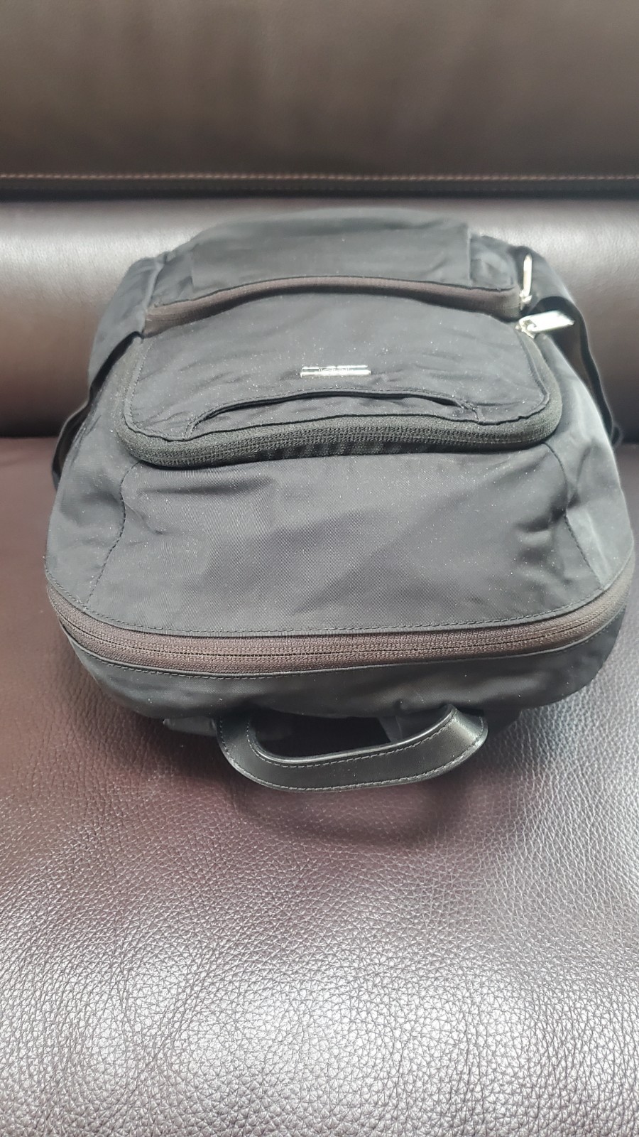TUMI Backpack. Black. Nylon. Travel Daypack 16″× 11.5″x 5.5″