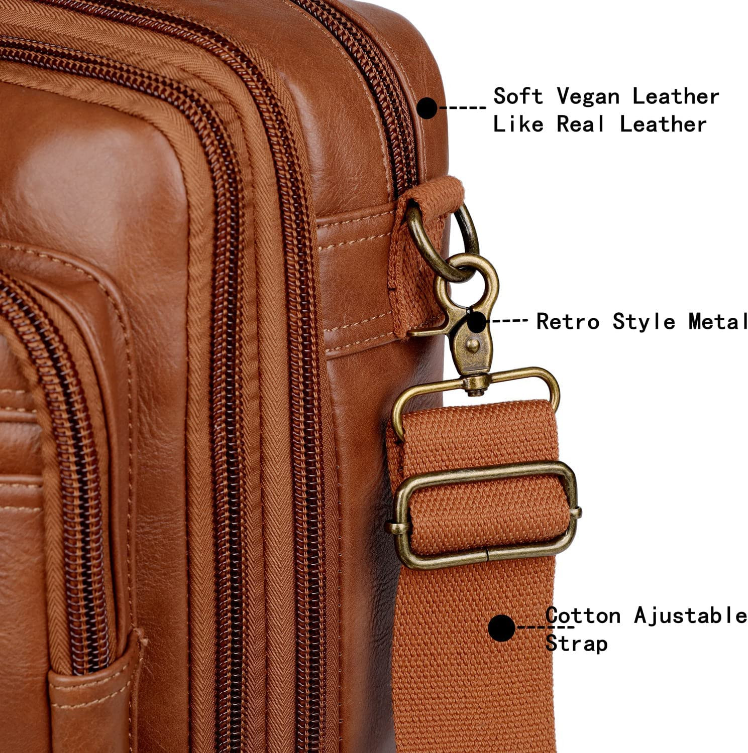 Vegan Leather Laptop Backpack Briefcase Hybrid 15.6 Inch Laptop Travel Backpack