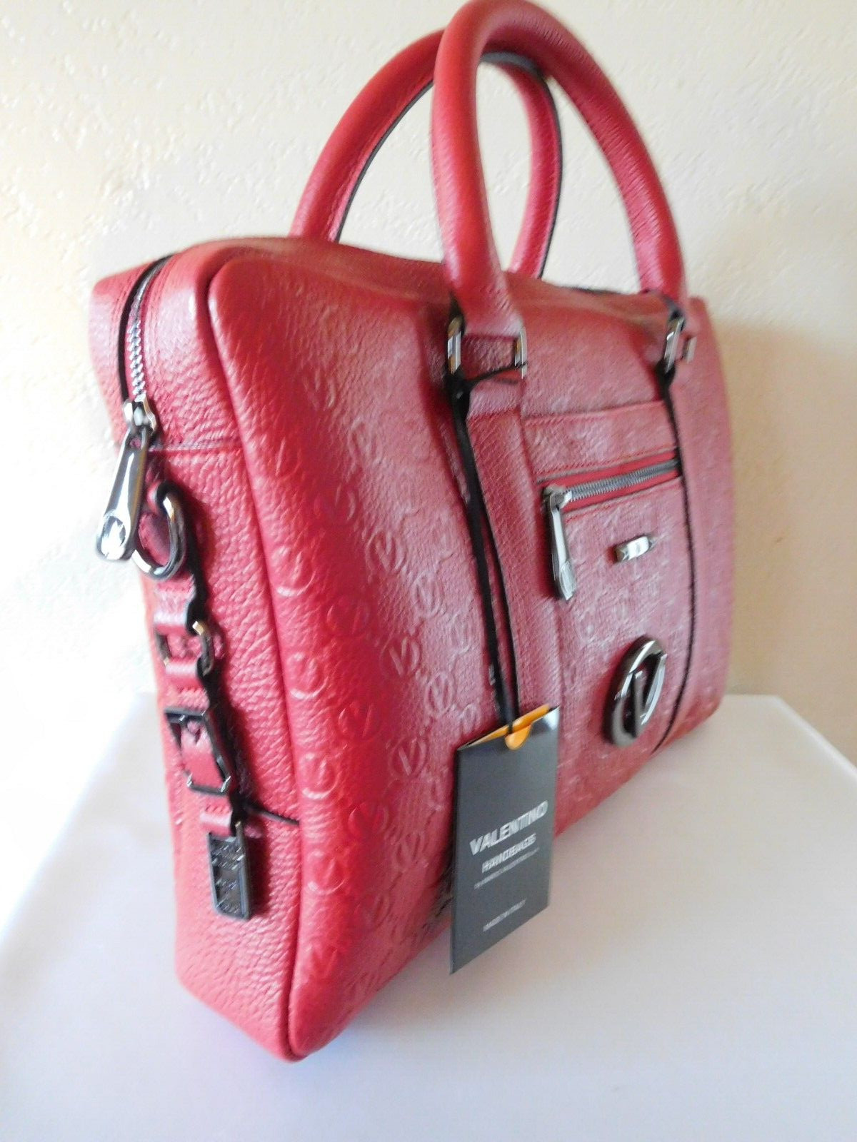 New Valentino Rolland Monogram Leather Messenger Bag~Style M2888GM-DMG-LP~ $1195