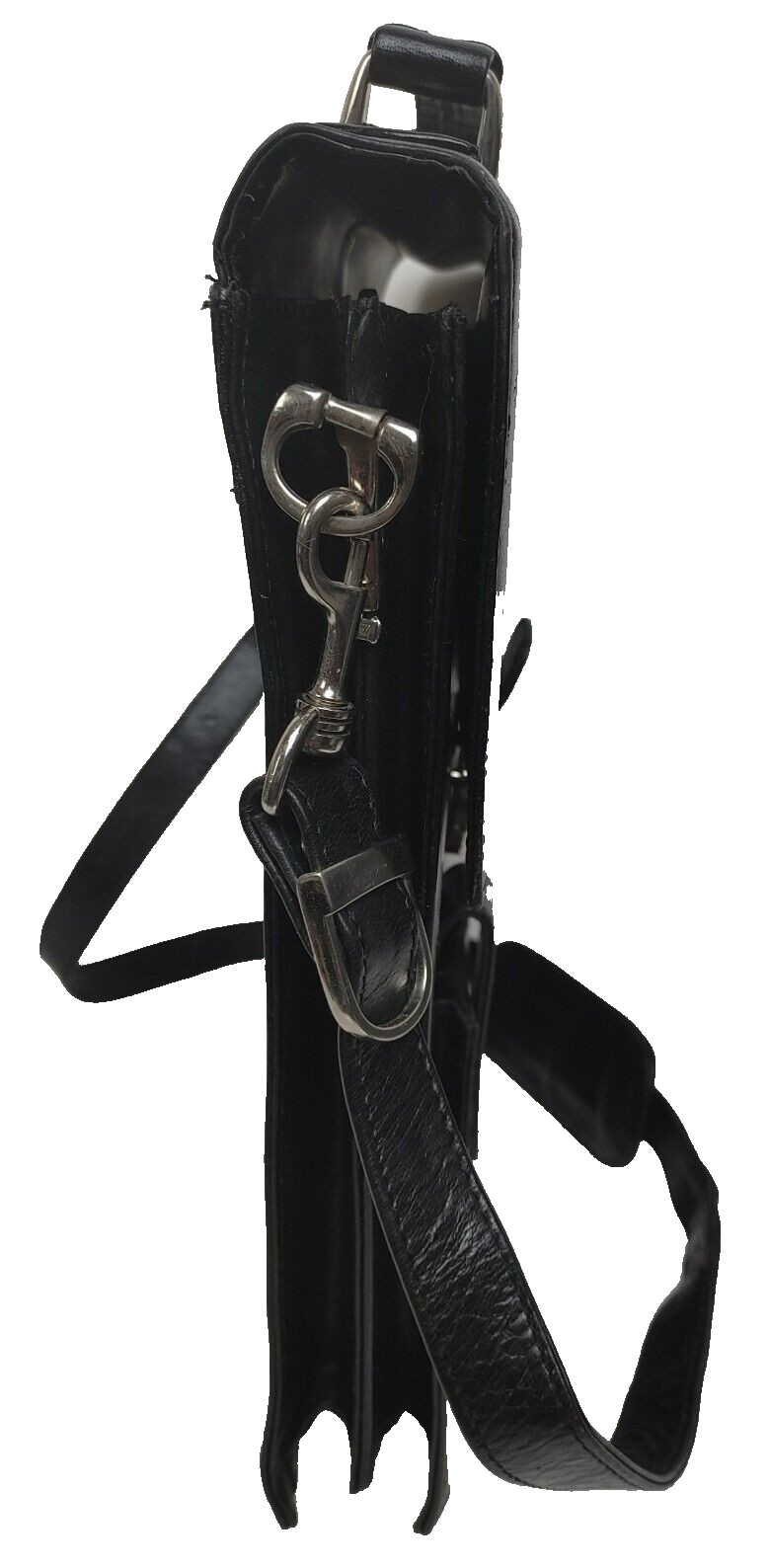 Dizengoff Men Genuine Leather Cross Body Shoulder Messenger Bag Small Black